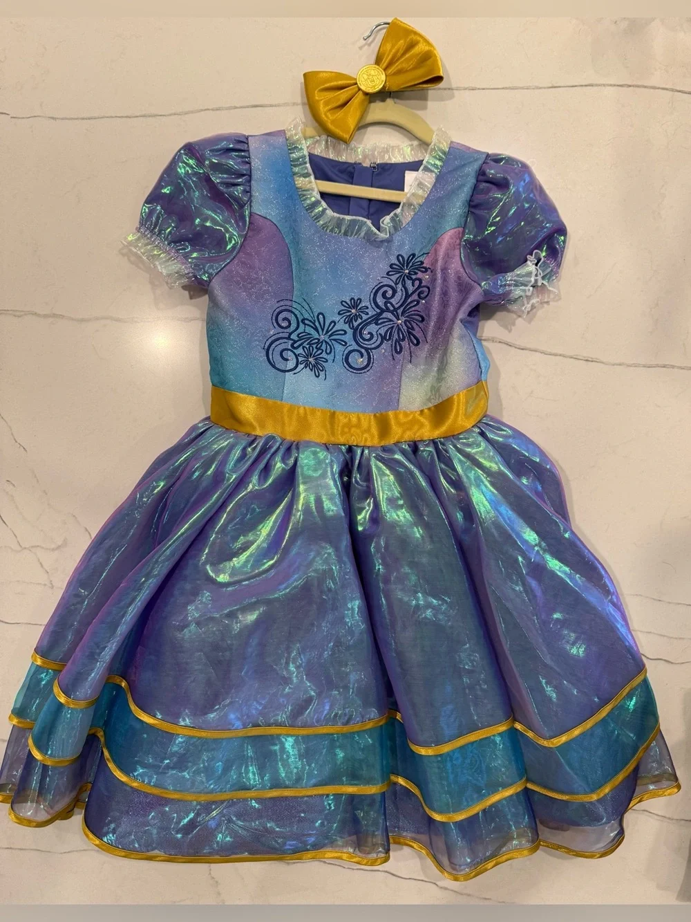 Disney 50th Anniversary Limited Edition Princess Dress & Bow, Youth 7/8, NWOT